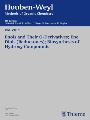 cover image of Houben-Weyl Methods of Organic Chemistry Volume VI/1d